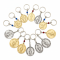 Saint Medal Keychain Set